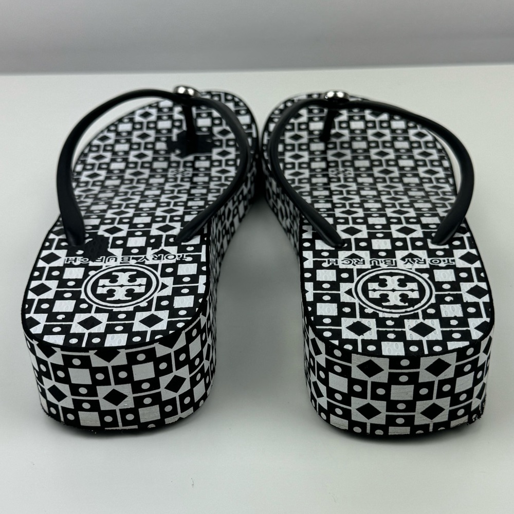 Tory Burch Black and White Sandals - Picture 7 of 14